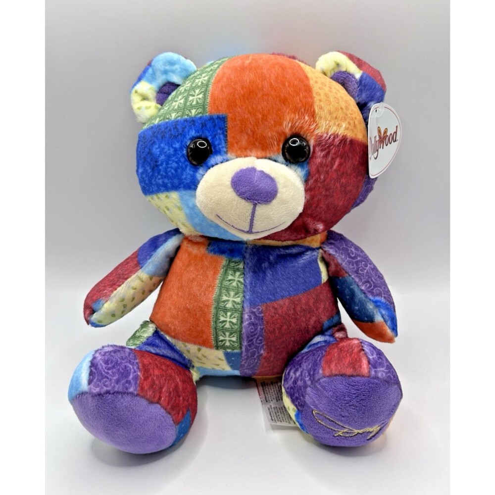 Dolly Parton Dollywood Coat of Many Colors Plush Teddy Bear Stuffed Animal New